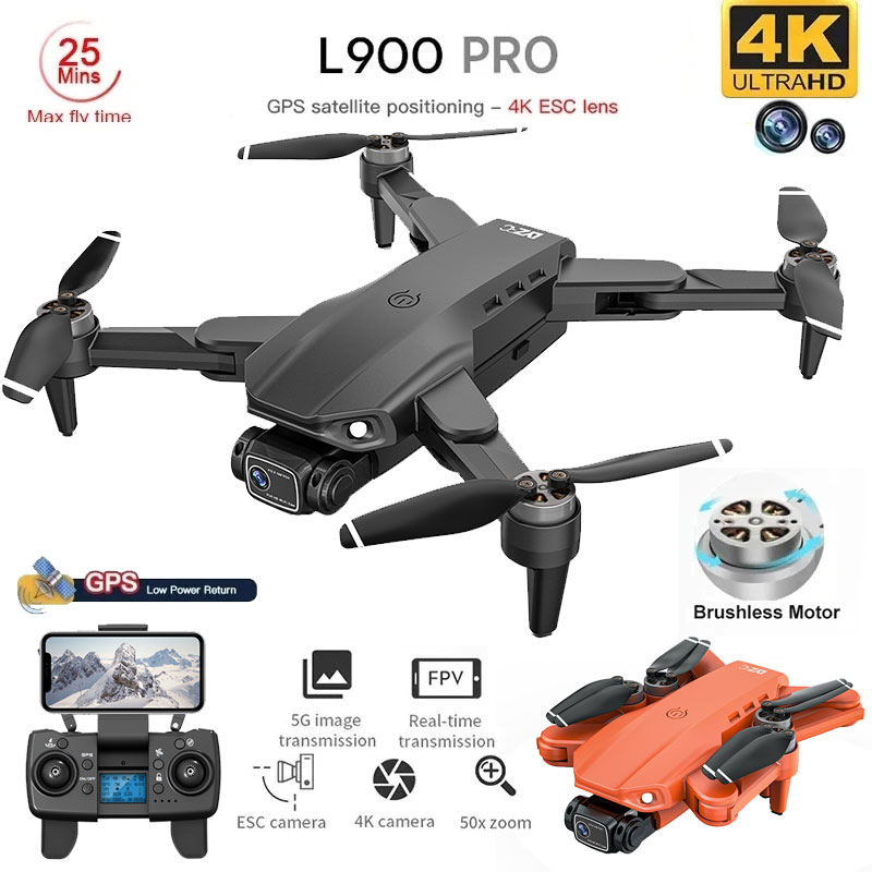 Drone Rc Foldable - L900 Pro Drone mainan kamera ganda