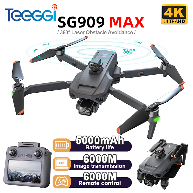 Drone Rc Foldable - Teeggi SG909 MAX GPS Drone Dengan