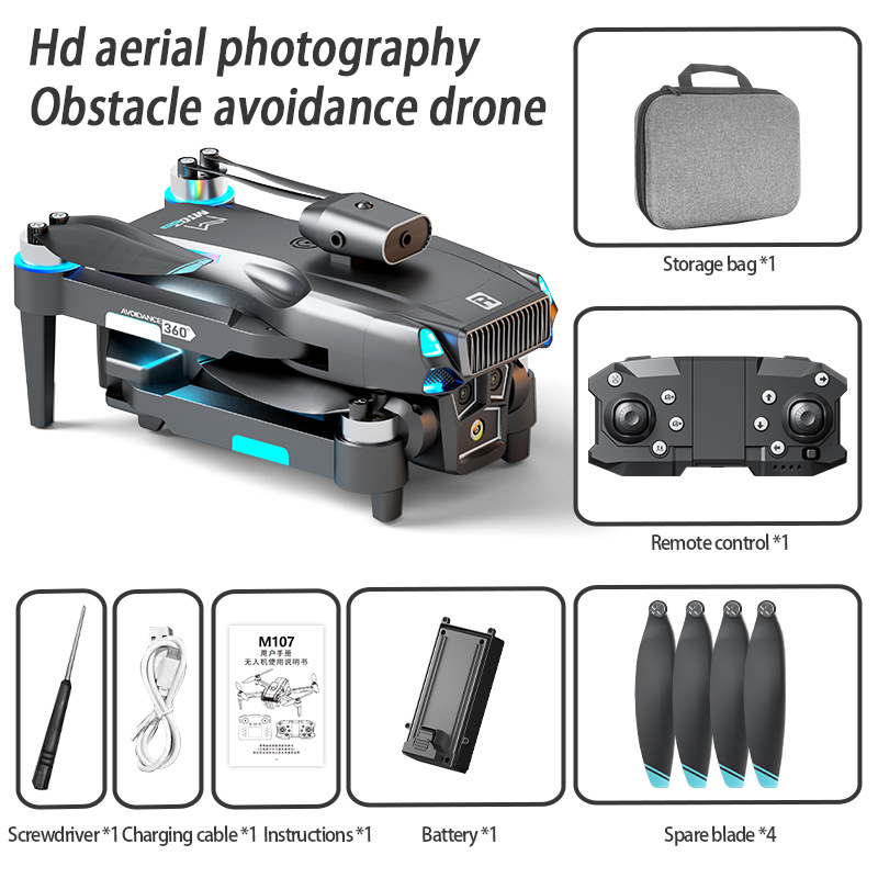 Drone RC Lipat M107 - Kamera D - Drone Rc Foldable ulasan dan harga