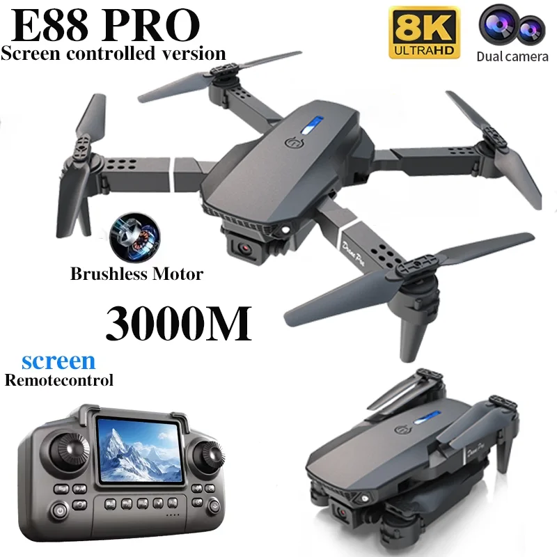 Drone E88 PRO Profesional deng - Drone Rc Foldable ulasan dan harga