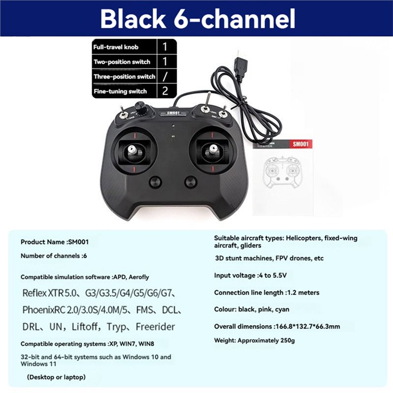 SQPP-FS-SM001 6CH Untuk Drone  - Drone Rc Simulator ulasan dan harga