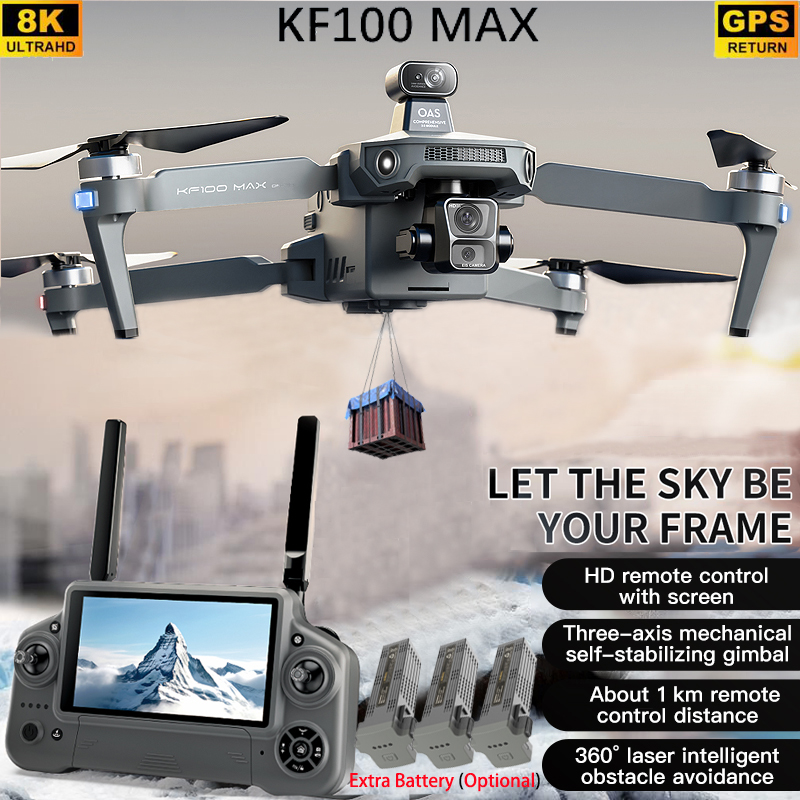 KF100 MAX Drone GPS Kamera 4K  - Drone Rc App ulasan dan harga